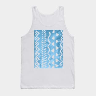 Loose boho chic pattern - blue Tank Top